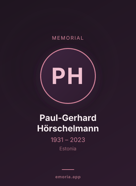 Memorial portrait of Paul-Gerhard Hörschelmann