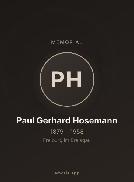 Memorial portrait of Paul Gerhard Hosemann