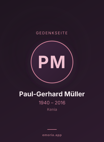 Gedenkportrait von Paul-Gerhard Müller