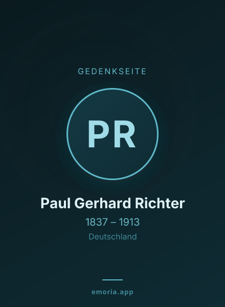 Gedenkportrait von Paul Gerhard Richter