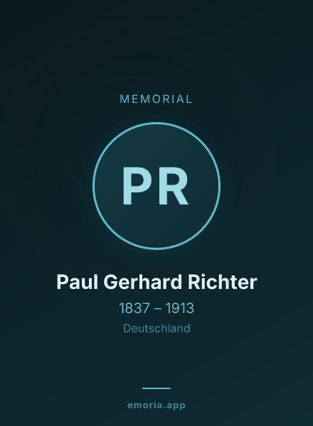 Memorial portrait of Paul Gerhard Richter