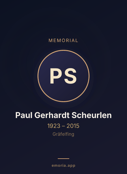 Memorial portrait of Paul Gerhardt Scheurlen