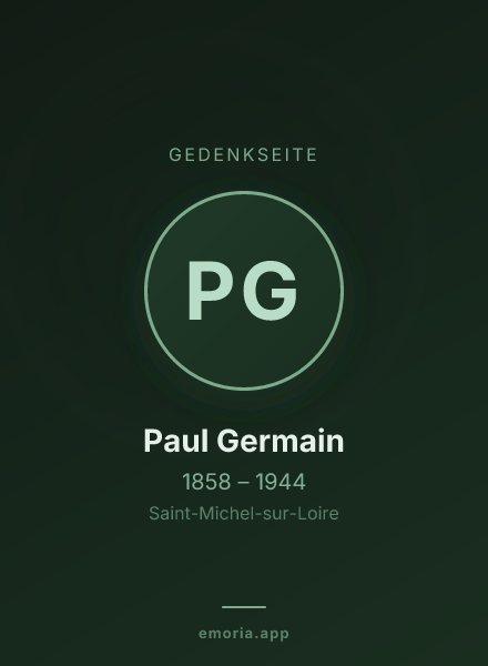 Gedenkportrait von Paul Germain