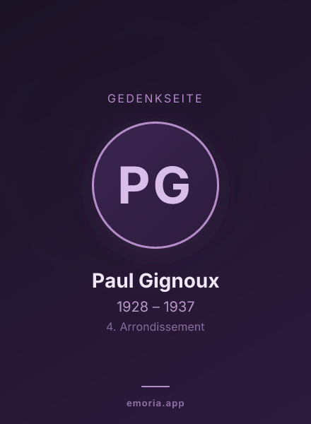 Gedenkportrait von Paul Gignoux