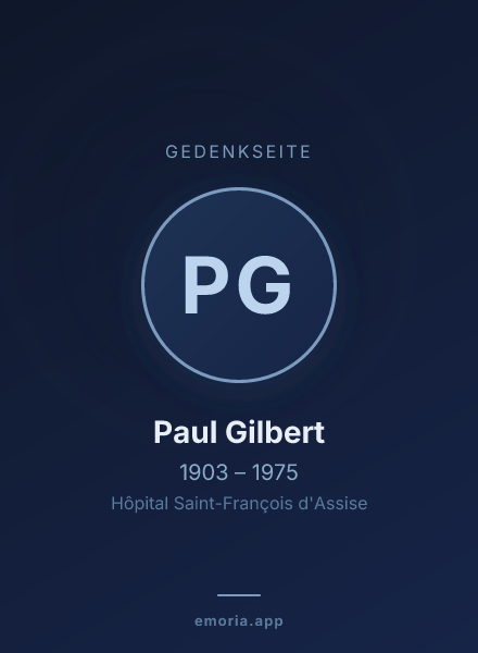 Gedenkportrait von Paul Gilbert