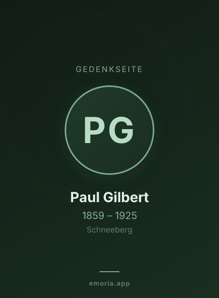 Gedenkportrait von Paul Gilbert