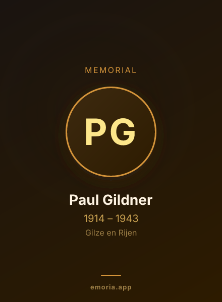 Memorial portrait of Paul Gildner