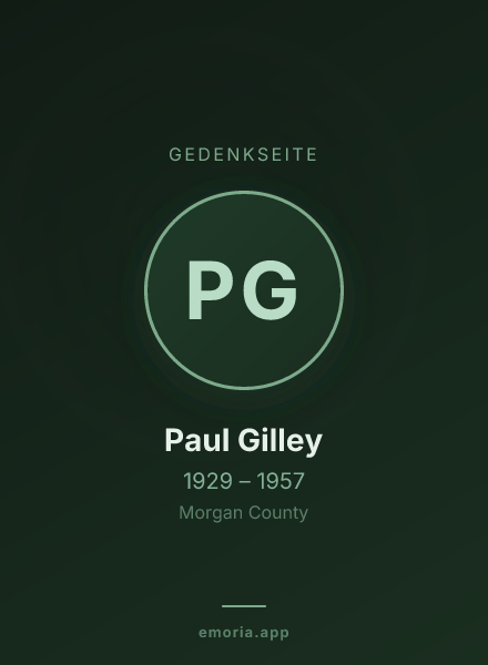 Gedenkportrait von Paul Gilley