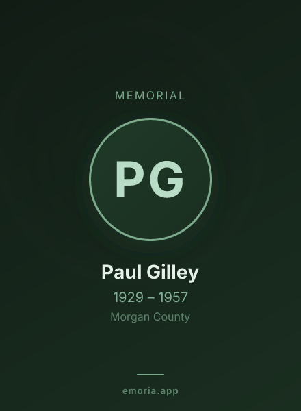 Memorial portrait of Paul Gilley