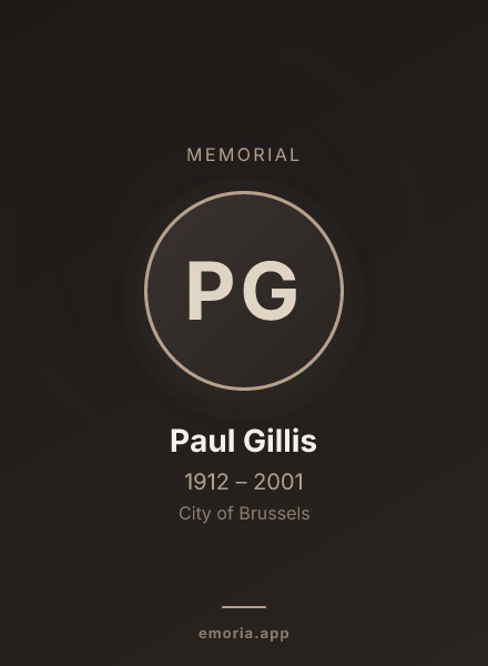 Memorial portrait of Paul Gillis