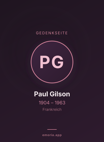Gedenkportrait von Paul Gilson