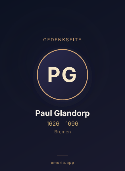 Gedenkportrait von Paul Glandorp