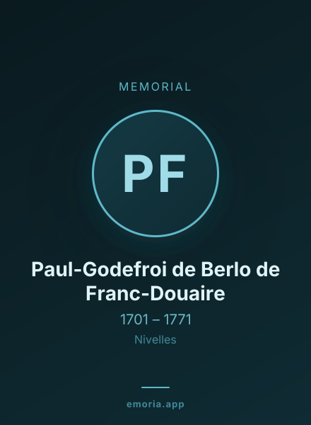 Memorial portrait of Paul-Godefroi de Berlo de Franc-Douaire