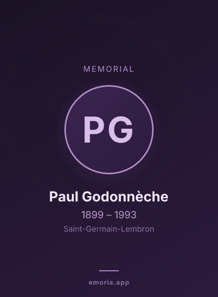 Memorial portrait of Paul Godonnèche