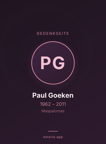 Gedenkportrait von Paul Goeken