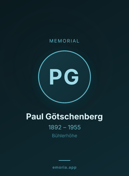 Memorial portrait of Paul Götschenberg