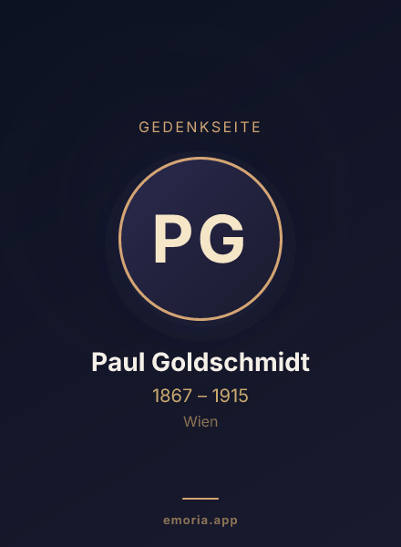 Gedenkportrait von Paul Goldschmidt