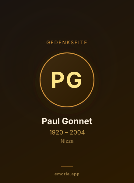 Gedenkportrait von Paul Gonnet