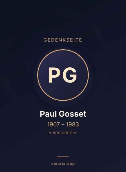 Gedenkportrait von Paul Gosset