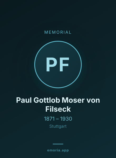 Memorial portrait of Paul Gottlob Moser von Filseck
