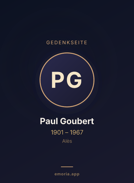 Gedenkportrait von Paul Goubert