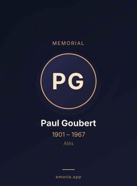 Memorial portrait of Paul Goubert