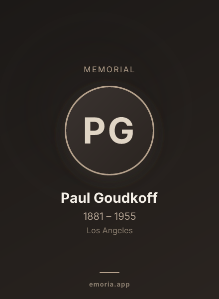 Memorial portrait of Paul Goudkoff