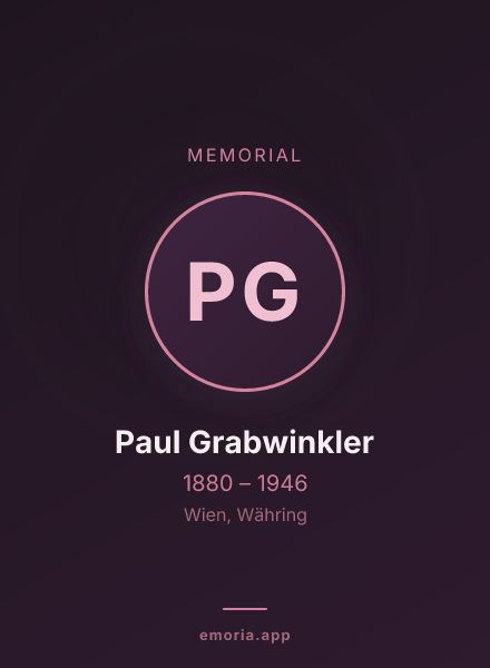 Memorial portrait of Paul Grabwinkler