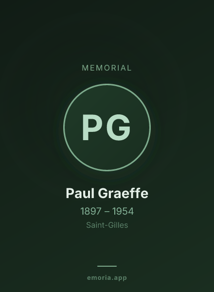 Memorial portrait of Paul Graeffe