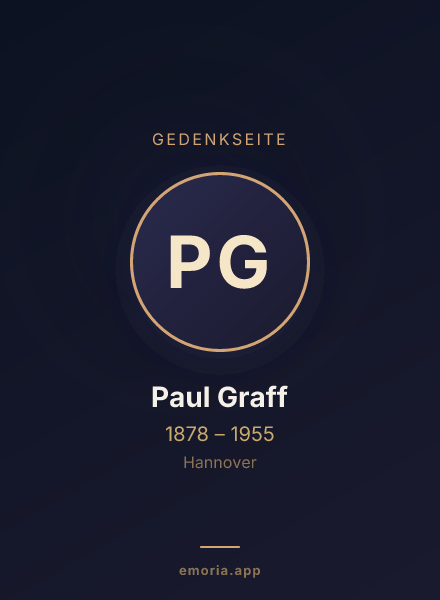 Gedenkportrait von Paul Graff
