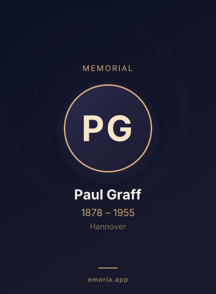 Memorial portrait of Paul Graff
