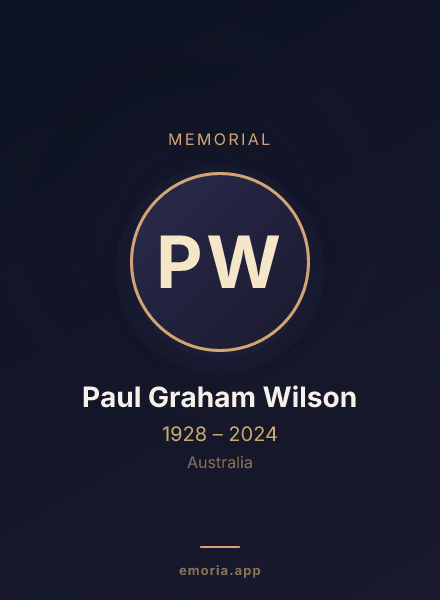Memorial portrait of Paul Graham Wilson