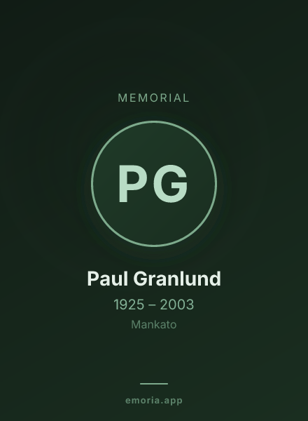 Memorial portrait of Paul Granlund