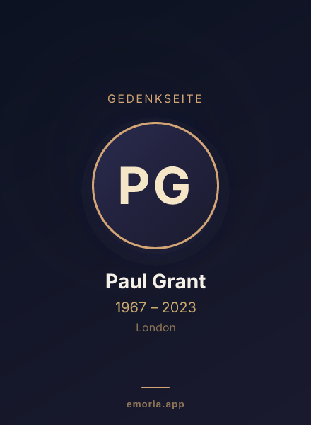 Gedenkportrait von Paul Grant