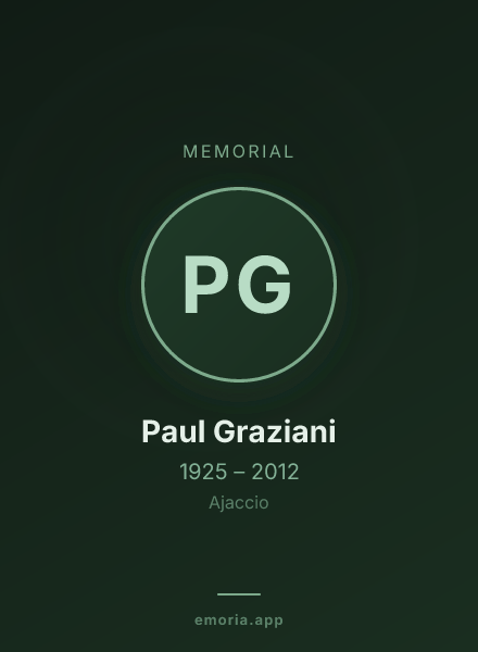 Memorial portrait of Paul Graziani