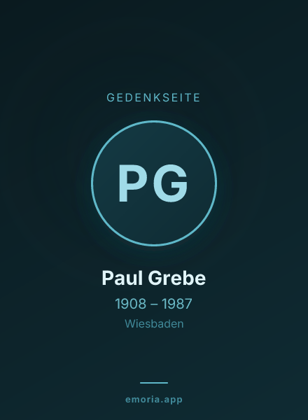 Gedenkportrait von Paul Grebe
