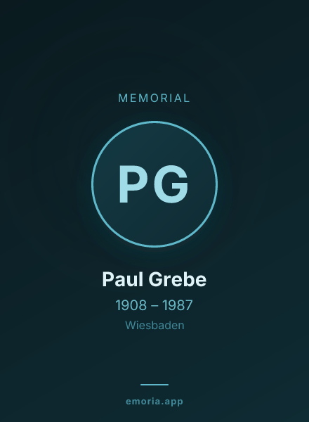 Memorial portrait of Paul Grebe