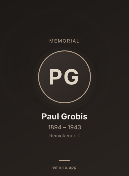 Memorial portrait of Paul Grobis