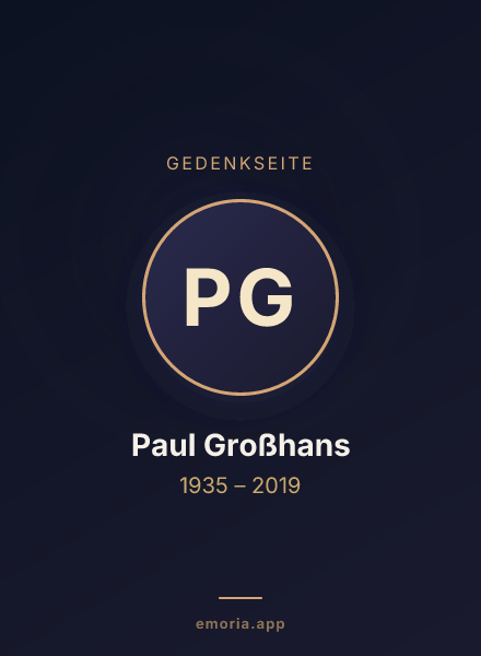 Gedenkportrait von Paul Großhans