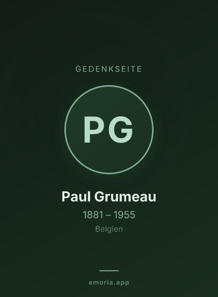 Gedenkportrait von Paul Grumeau
