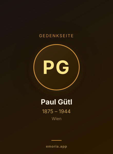 Gedenkportrait von Paul Gütl