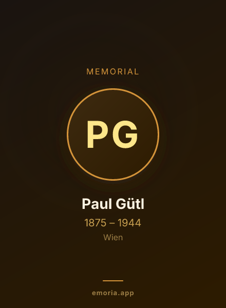 Memorial portrait of Paul Gütl