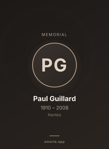 Memorial portrait of Paul Guillard