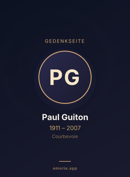 Gedenkportrait von Paul Guiton