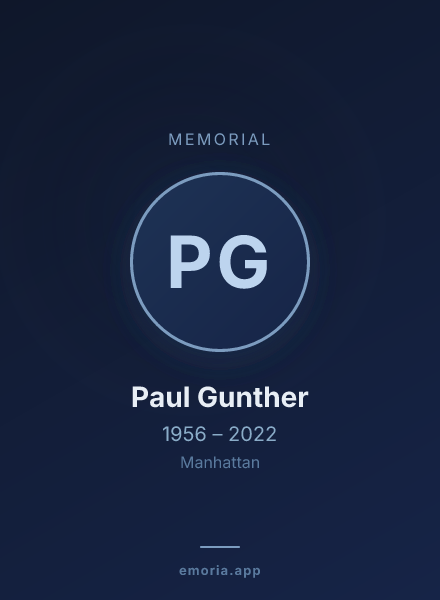 Memorial portrait of Paul Gunther