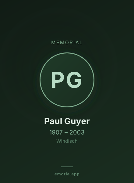 Memorial portrait of Paul Guyer