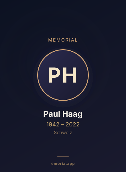 Memorial portrait of Paul Haag