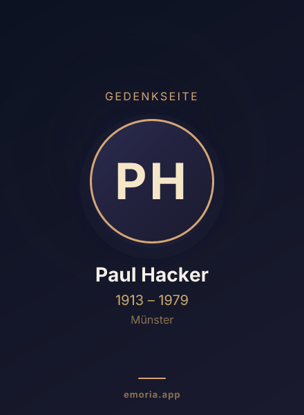 Gedenkportrait von Paul Hacker