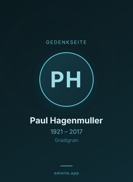 Gedenkportrait von Paul Hagenmuller