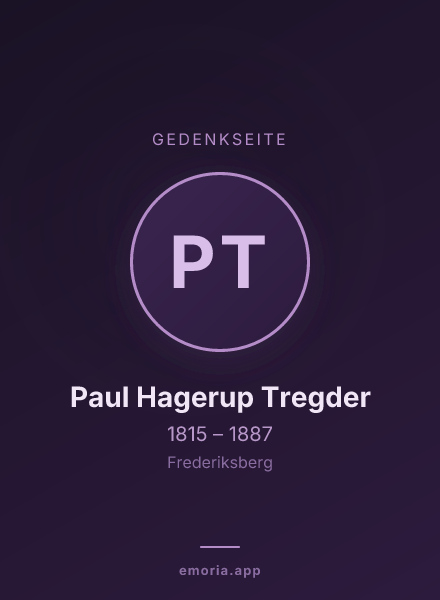 Gedenkportrait von Paul Hagerup Tregder